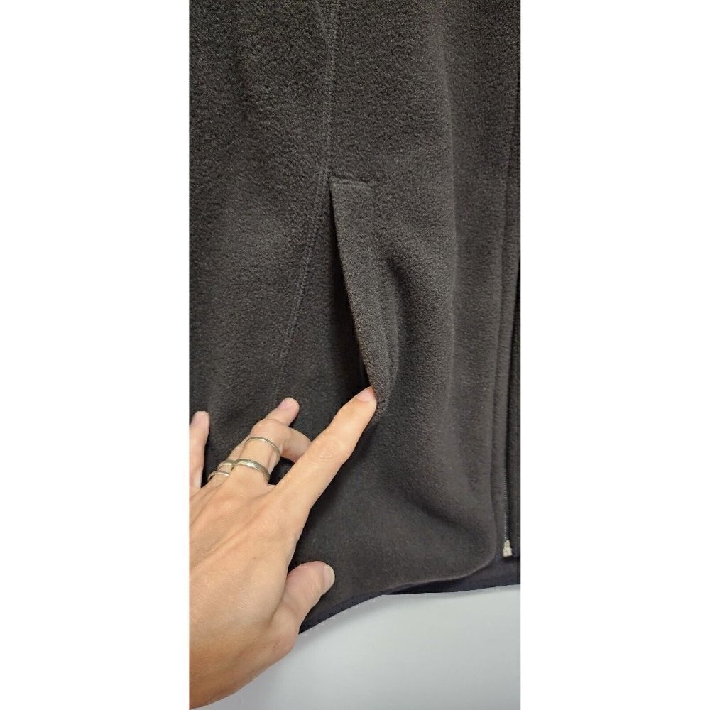 ATHLETIC Works Womens Polar Fleece Jacket Black Fleece Full Zip Pockets Size S - Picture 7 of 11
